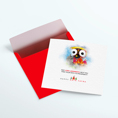 Celebrate Jagannath Rath Yatra with Our Exclusive Greeting Cards with Envelopes